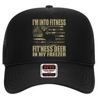 IM Into Fitness FitNess Deer In My Freezer Hunting Deer High Crown Mesh Back Trucker Hat