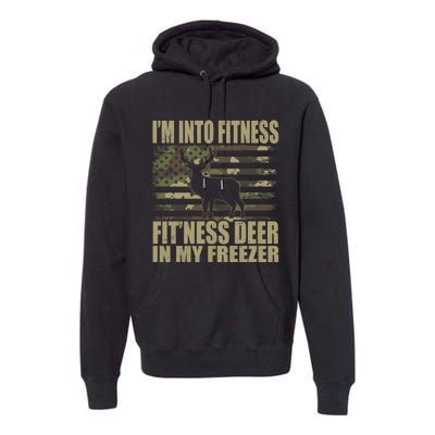 IM Into Fitness FitNess Deer In My Freezer Hunting Deer Premium Hoodie