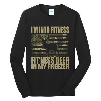 IM Into Fitness FitNess Deer In My Freezer Hunting Deer Tall Long Sleeve T-Shirt