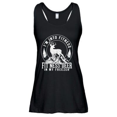 IM Into Fitness FitNess Deer In My Freezer Hunting Deer Ladies Essential Flowy Tank