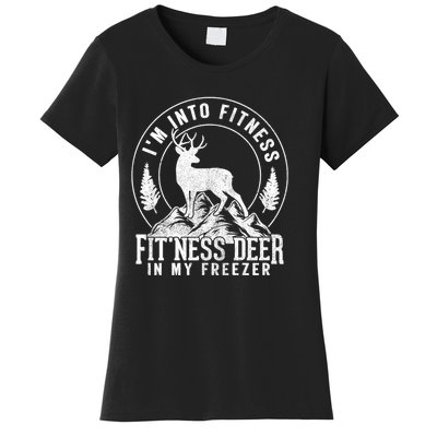 IM Into Fitness FitNess Deer In My Freezer Hunting Deer Women's T-Shirt