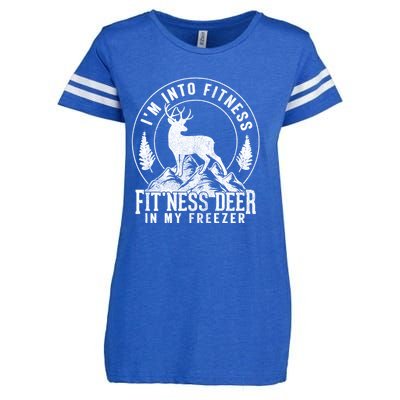 IM Into Fitness FitNess Deer In My Freezer Hunting Deer Enza Ladies Jersey Football T-Shirt