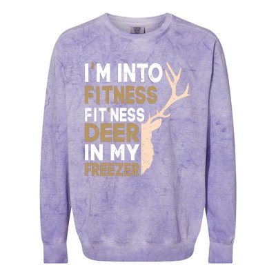 IM Into Fitness FitNess Deer In My Freezer Funny Hunter Colorblast Crewneck Sweatshirt