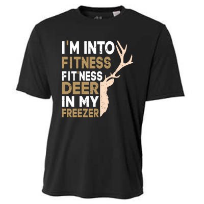 IM Into Fitness FitNess Deer In My Freezer Funny Hunter Cooling Performance Crew T-Shirt