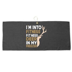 IM Into Fitness FitNess Deer In My Freezer Funny Hunter Large Microfiber Waffle Golf Towel