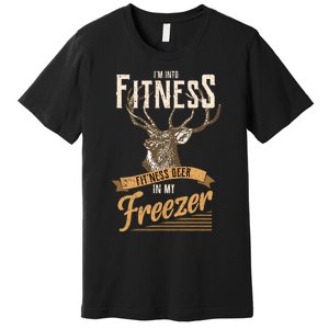 IM Into Fitness Deer Freezer Funny Dad Hunter Deer Hunting Premium T-Shirt