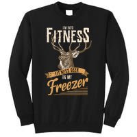 IM Into Fitness Deer Freezer Funny Dad Hunter Deer Hunting Tall Sweatshirt