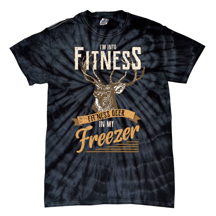 IM Into Fitness Deer Freezer Funny Dad Hunter Deer Hunting Tie-Dye T-Shirt