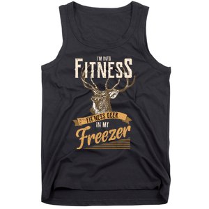 IM Into Fitness Deer Freezer Funny Dad Hunter Deer Hunting Tank Top