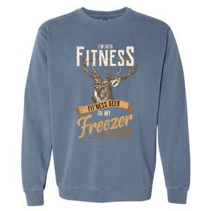 IM Into Fitness Deer Freezer Funny Dad Hunter Deer Hunting Garment-Dyed Sweatshirt