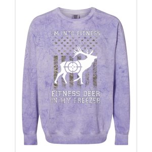 IM Into Fitness FitNess Deer In My Freezer Funny Hunter Colorblast Crewneck Sweatshirt