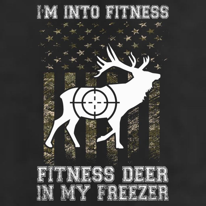 IM Into Fitness FitNess Deer In My Freezer Funny Hunter 7 Panel Mesh Trucker Snapback Hat