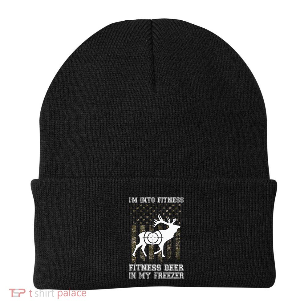IM Into Fitness FitNess Deer In My Freezer Funny Hunter Beanie
