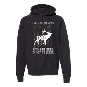 IM Into Fitness FitNess Deer In My Freezer Funny Hunter Premium Hoodie