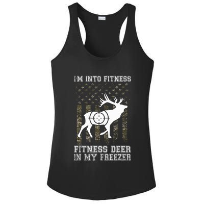 IM Into Fitness FitNess Deer In My Freezer Funny Hunter Ladies PosiCharge Competitor Racerback Tank