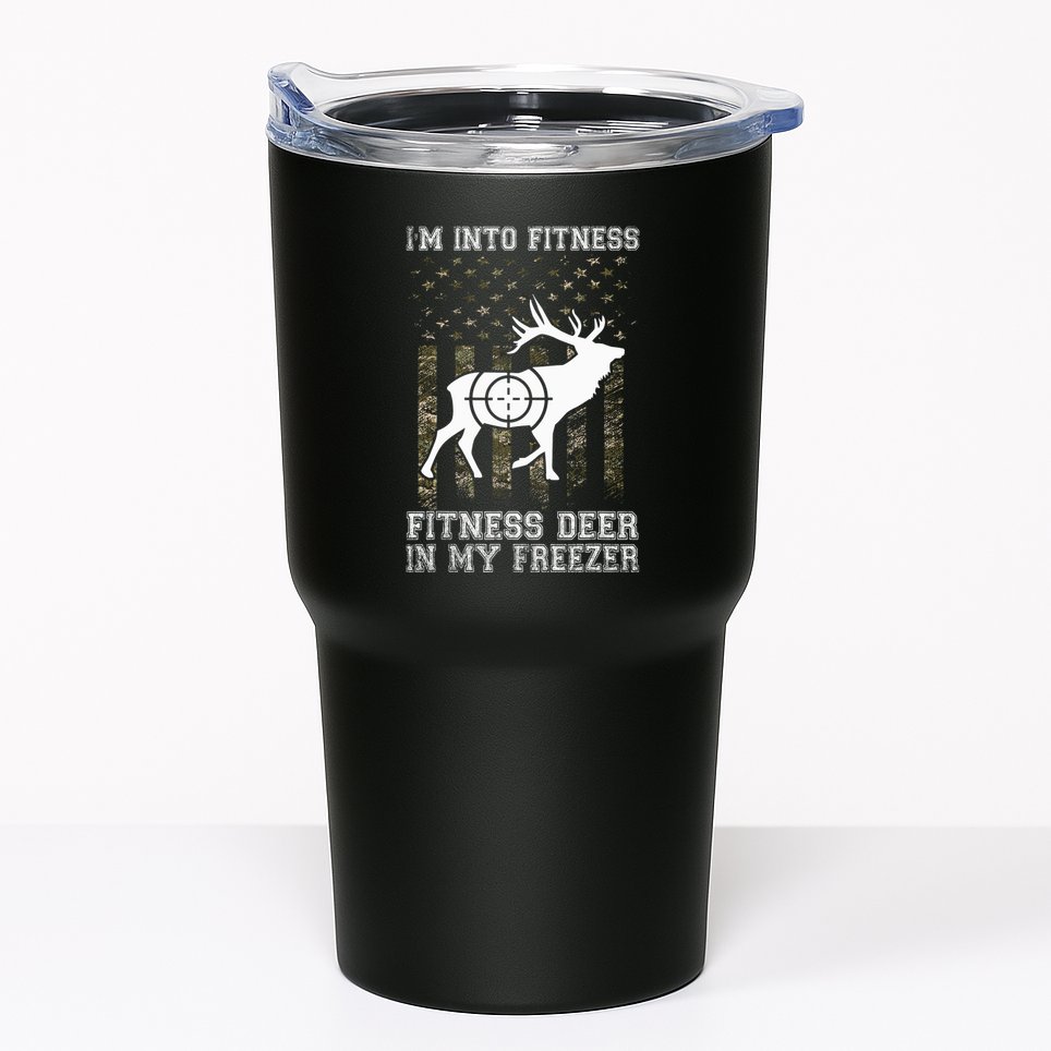 IM Into Fitness FitNess Deer In My Freezer Funny Hunter Tumbler