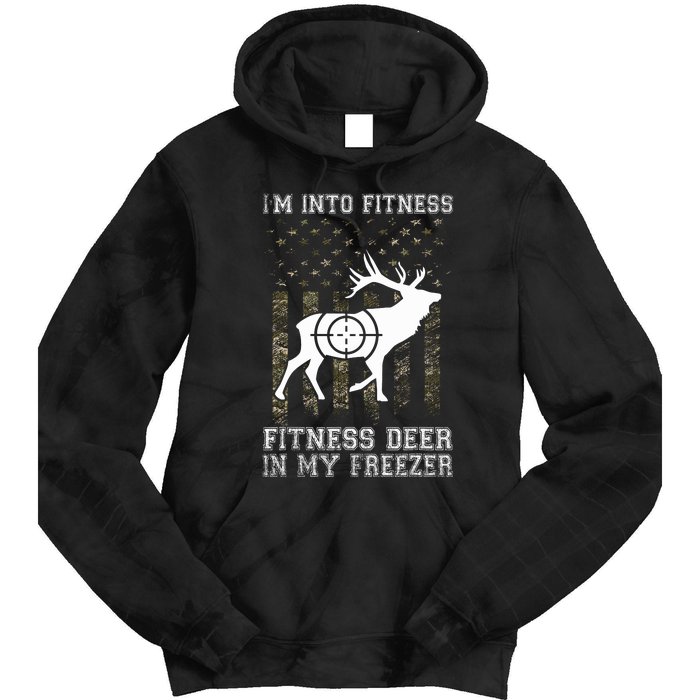 IM Into Fitness FitNess Deer In My Freezer Funny Hunter Tie Dye Hoodie