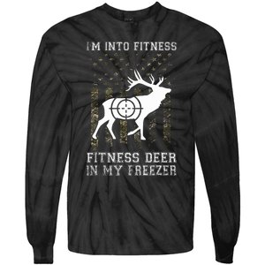 IM Into Fitness FitNess Deer In My Freezer Funny Hunter Tie-Dye Long Sleeve Shirt