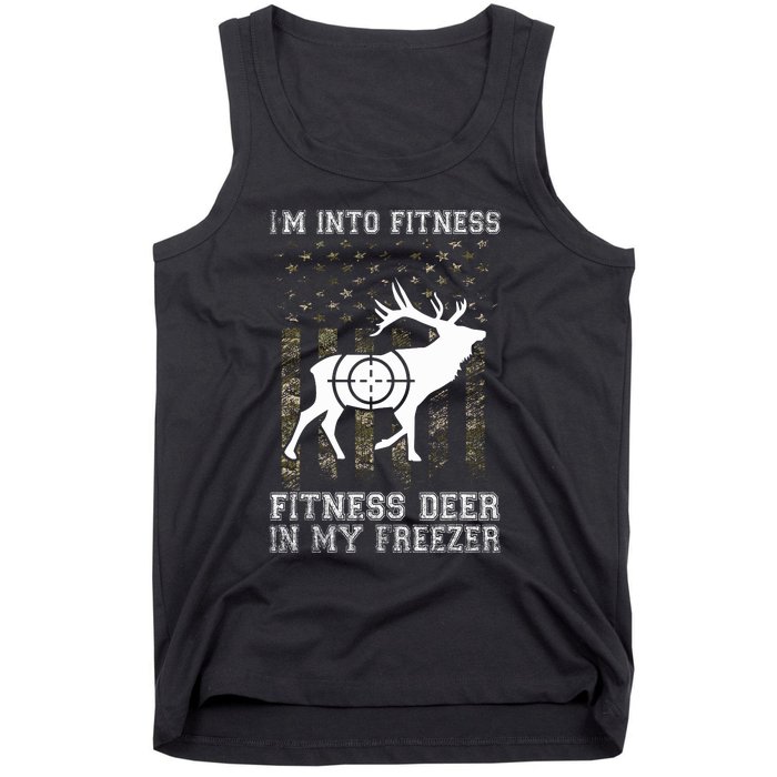 IM Into Fitness FitNess Deer In My Freezer Funny Hunter Tank Top