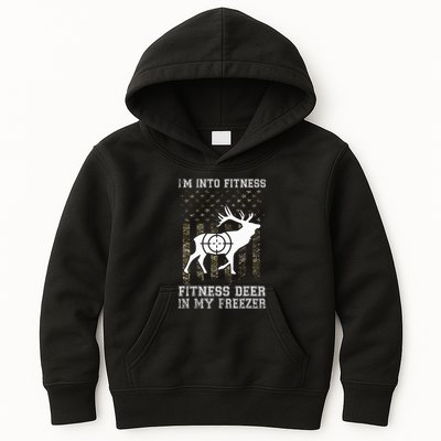 IM Into Fitness FitNess Deer In My Freezer Funny Hunter Kids Hoodie
