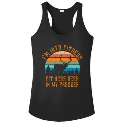 I'm Into Fitness Fit'Ness Deer In My Freezer Deer Hunting Ladies PosiCharge Competitor Racerback Tank