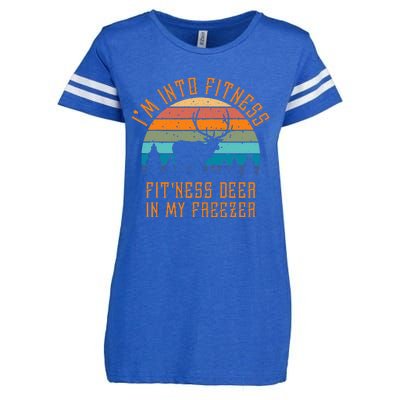 I'm Into Fitness Fit'Ness Deer In My Freezer Deer Hunting Enza Ladies Jersey Football T-Shirt