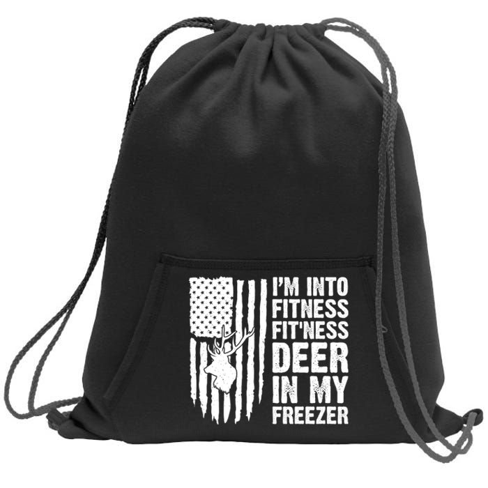 IM Into Fitness FitNess Deer In My Freezer Deer Sweatshirt Cinch Pack Bag