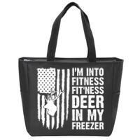 IM Into Fitness FitNess Deer In My Freezer Deer Zip Tote Bag