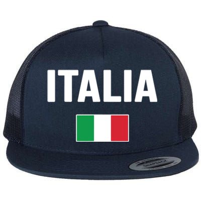 Italy Italian Flag Italia Souvenir Flat Bill Trucker Hat