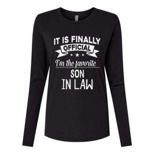 It Is Finally Offical I’m The Favorite Son In Law Womens Cotton Relaxed Long Sleeve T-Shirt