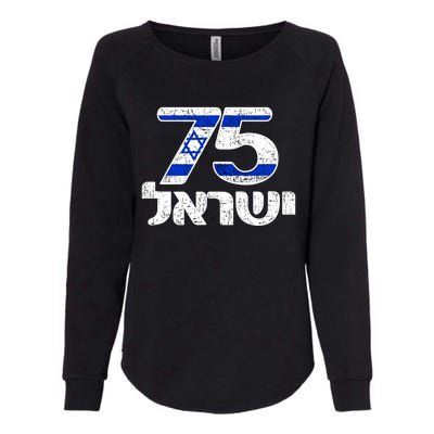 Israel Israeli Flag 75th Yom Haatzmaut Hebrew Yisroel Womens California Wash Sweatshirt