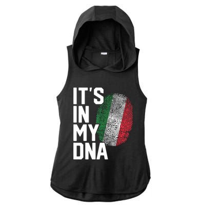 Italy Italian Flag Heritage Ladies PosiCharge Tri-Blend Wicking Draft Hoodie Tank