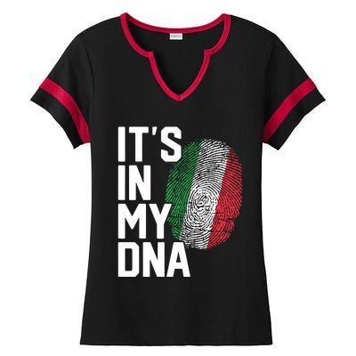 Italy Italian Flag Heritage Ladies Halftime Notch Neck Tee