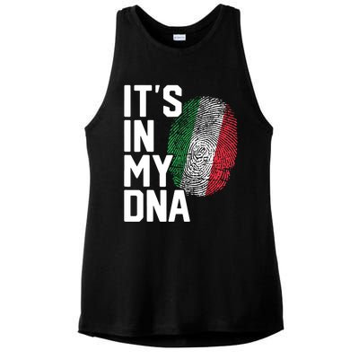 Italy Italian Flag Heritage Ladies PosiCharge Tri-Blend Wicking Tank