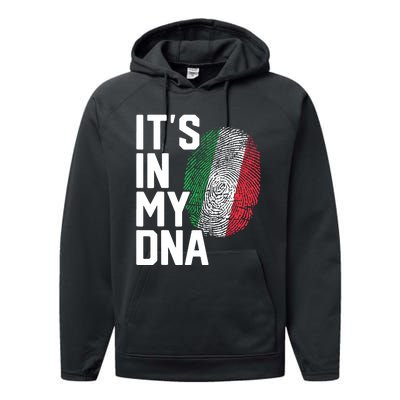 Italy Italian Flag Heritage Performance Fleece Hoodie