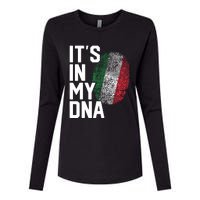 Italy Italian Flag Heritage Womens Cotton Relaxed Long Sleeve T-Shirt