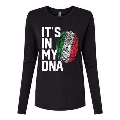 Italy Italian Flag Heritage Womens Cotton Relaxed Long Sleeve T-Shirt