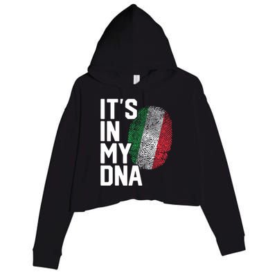 Italy Italian Flag Heritage Crop Fleece Hoodie