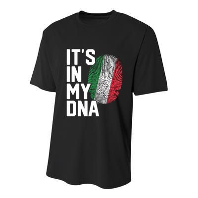 Italy Italian Flag Heritage Youth Performance Sprint T-Shirt