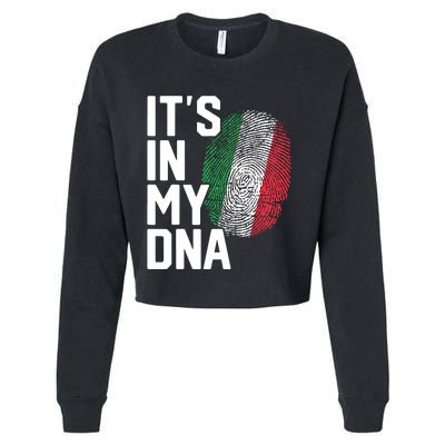 Italy Italian Flag Heritage Cropped Pullover Crew