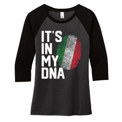 Italy Italian Flag Heritage Women's Tri-Blend 3/4-Sleeve Raglan Shirt