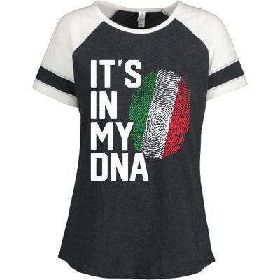 Italy Italian Flag Heritage Enza Ladies Jersey Colorblock Tee