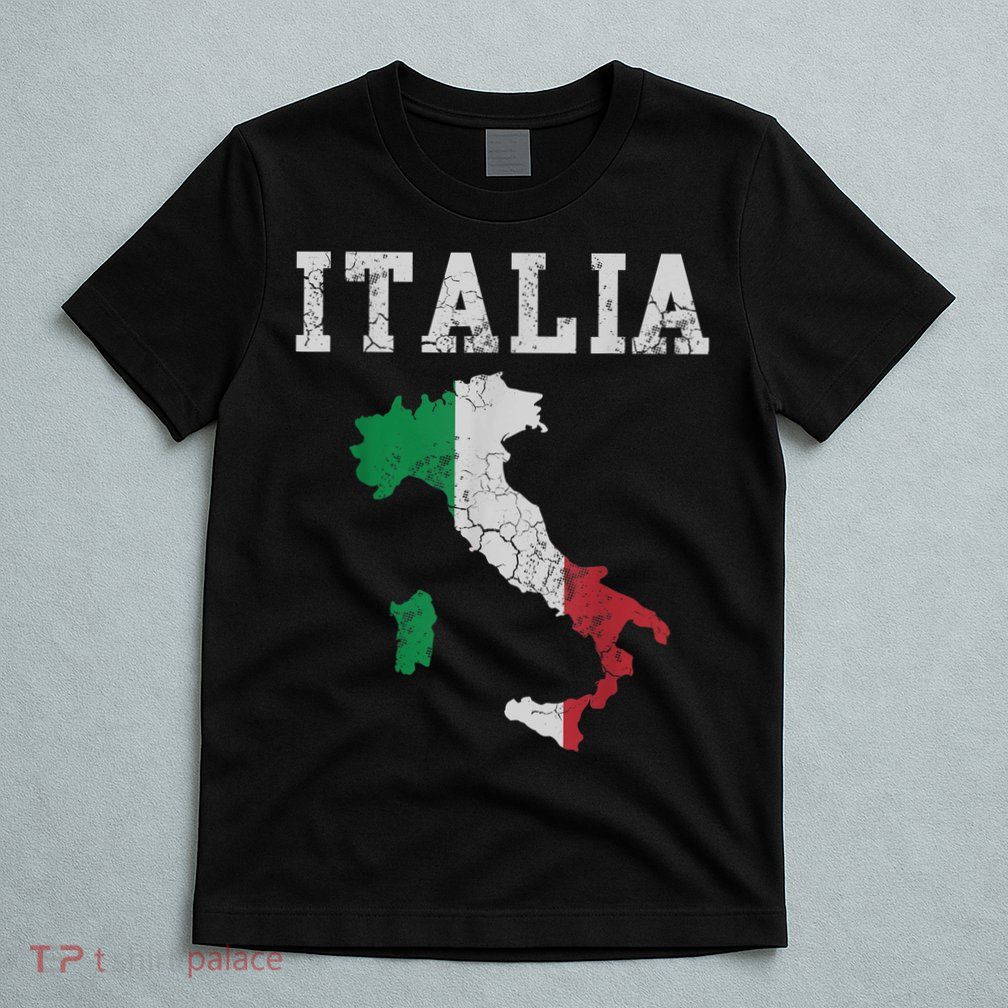 Italia Italy Flag Map Italian Italiano Family TShirt T-Shirt