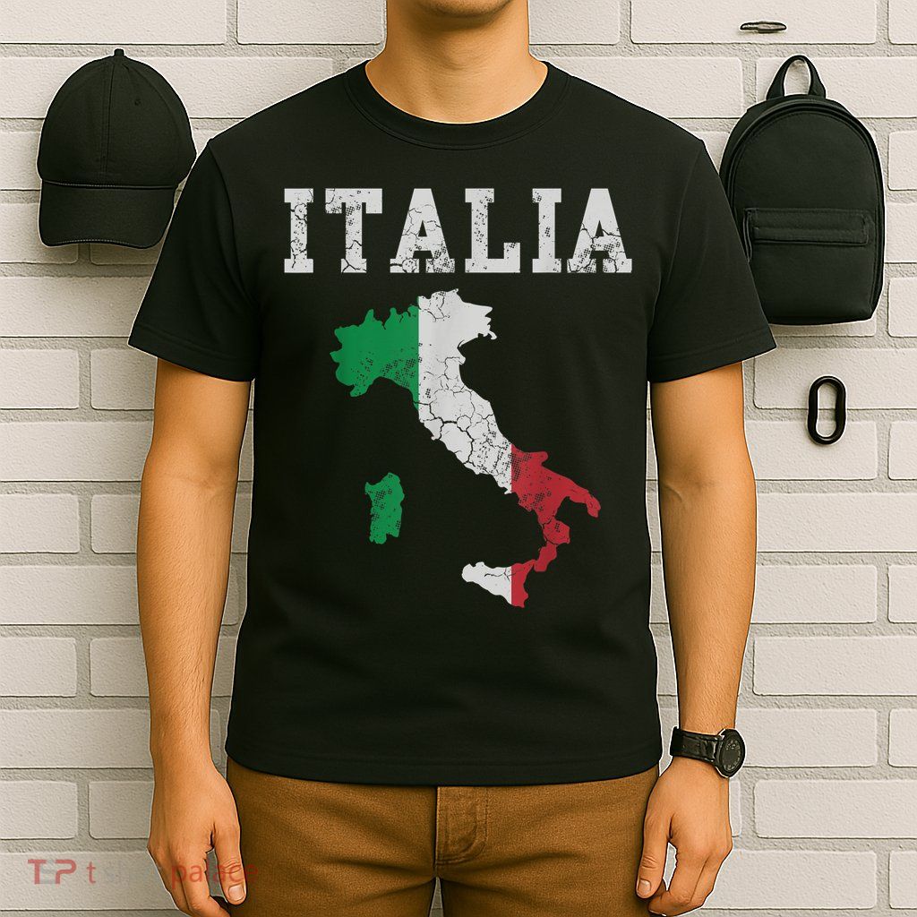 Italia Italy Flag Map Italian Italiano Family TShirt T-Shirt