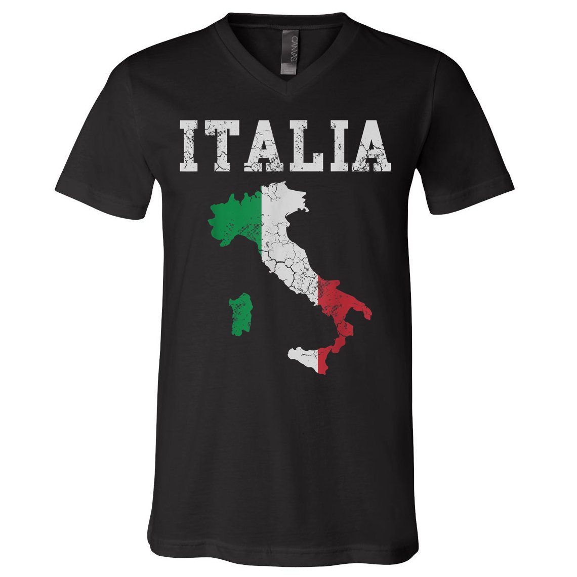 Italia Italy Flag Map Italian Italiano Family TShirt V-Neck T-Shirt