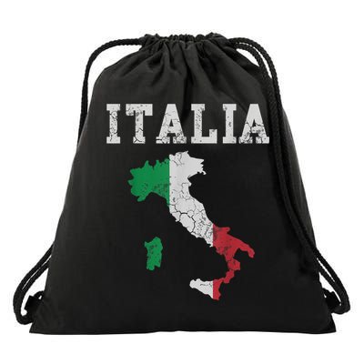 Italia Italy Flag Map Italian Italiano Family TShirt Drawstring Bag