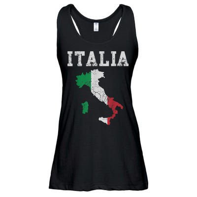 Italia Italy Flag Map Italian Italiano Family TShirt Ladies Essential Flowy Tank