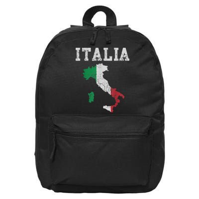 Italia Italy Flag Map Italian Italiano Family TShirt 16 in Basic Backpack