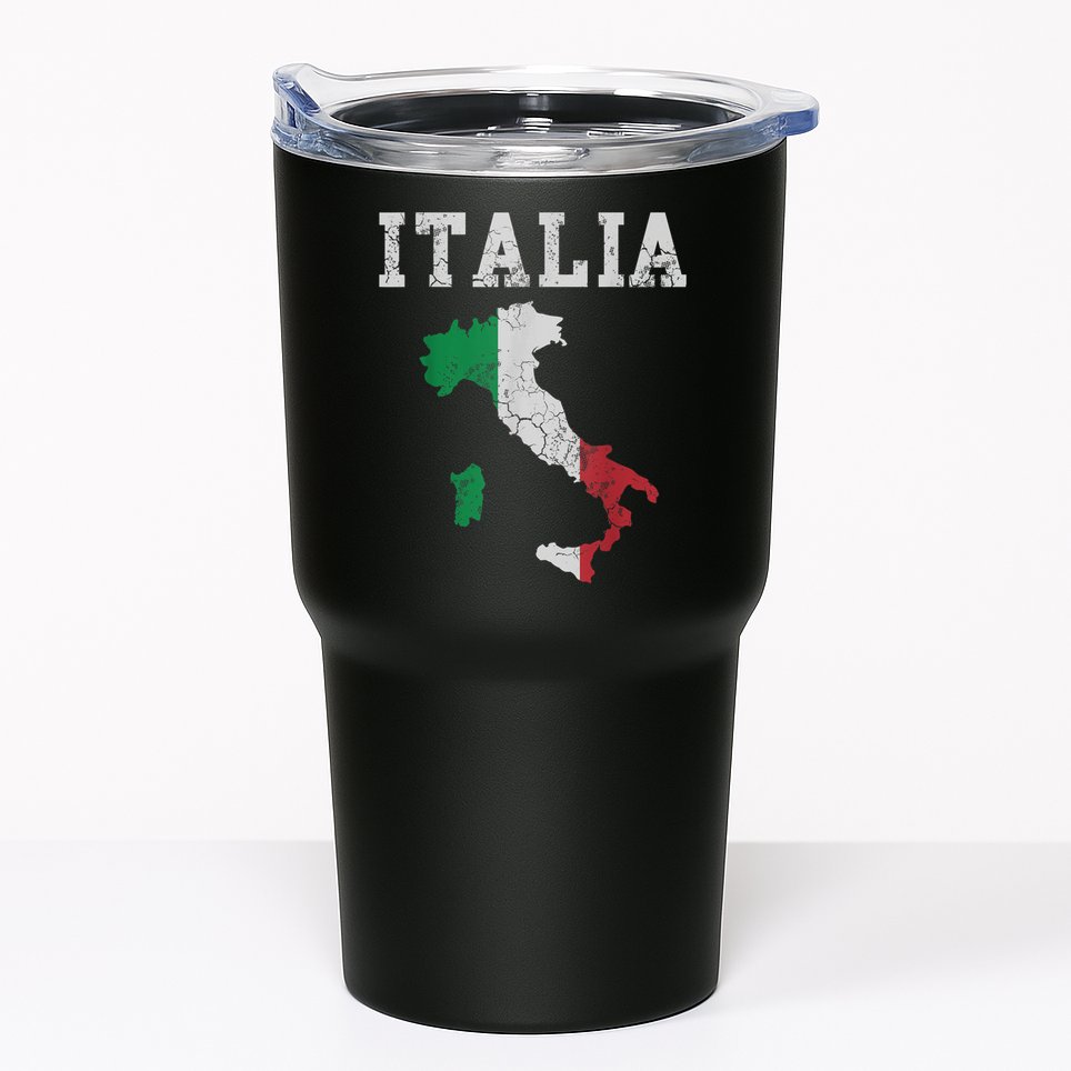 Italia Italy Flag Map Italian Italiano Family TShirt Tumbler