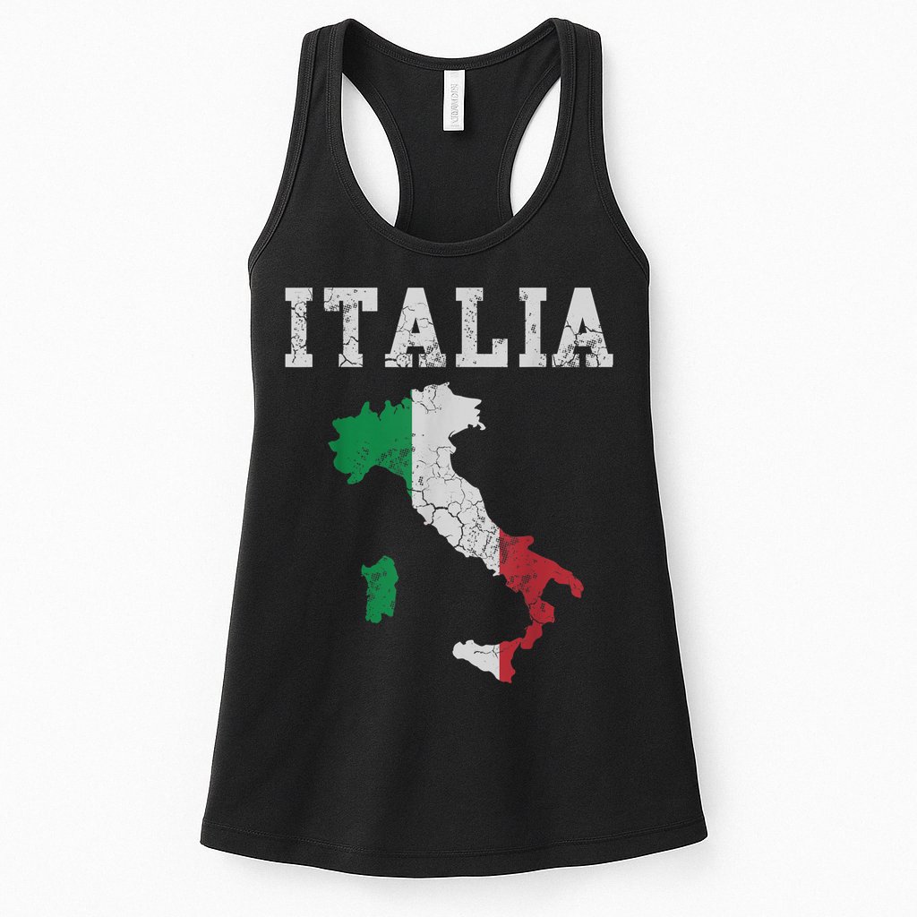 Italia Italy Flag Map Italian Italiano Family TShirt Womens Tank Top